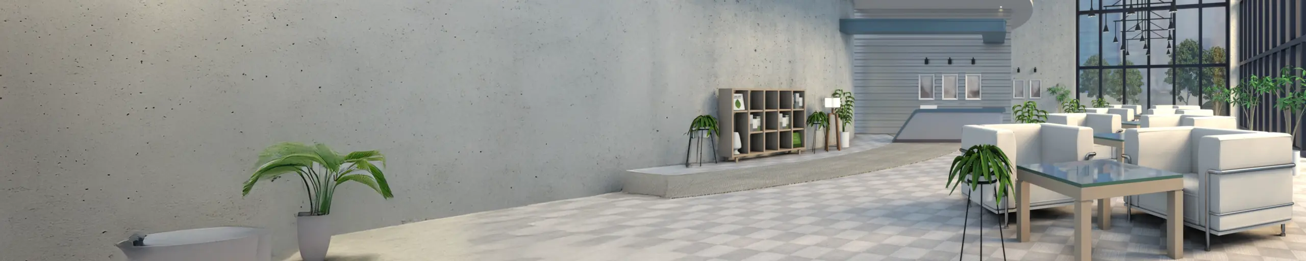 オフィスビルのロビー