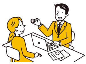 相談する女性社員